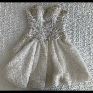 White Swarovski Mini Dress